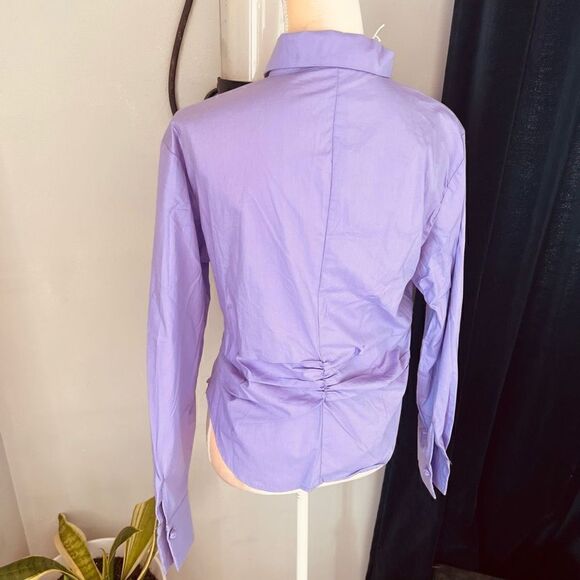 70/21 High-Low Long Sleeve Top, Designer Luxury, Large. Purple, NWT - Picture 12 of 15